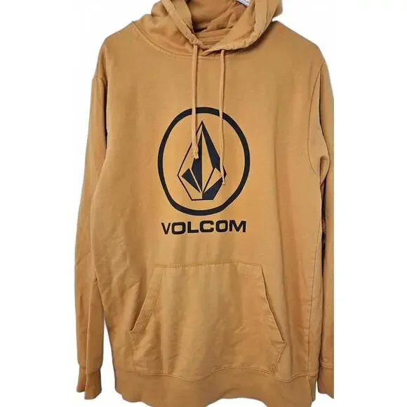 Volcom Men's Hoodie Sweatshirt in Mustard Yellow Size Large - Picture 3 of 9